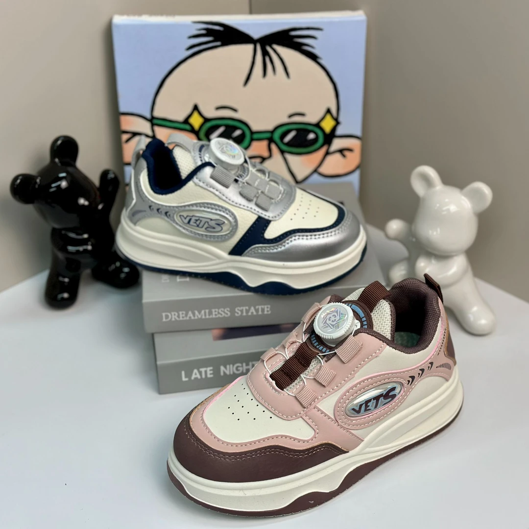 【断码福利】8185春季新款男童皮面运动鞋儿童板鞋女童鞋子时尚