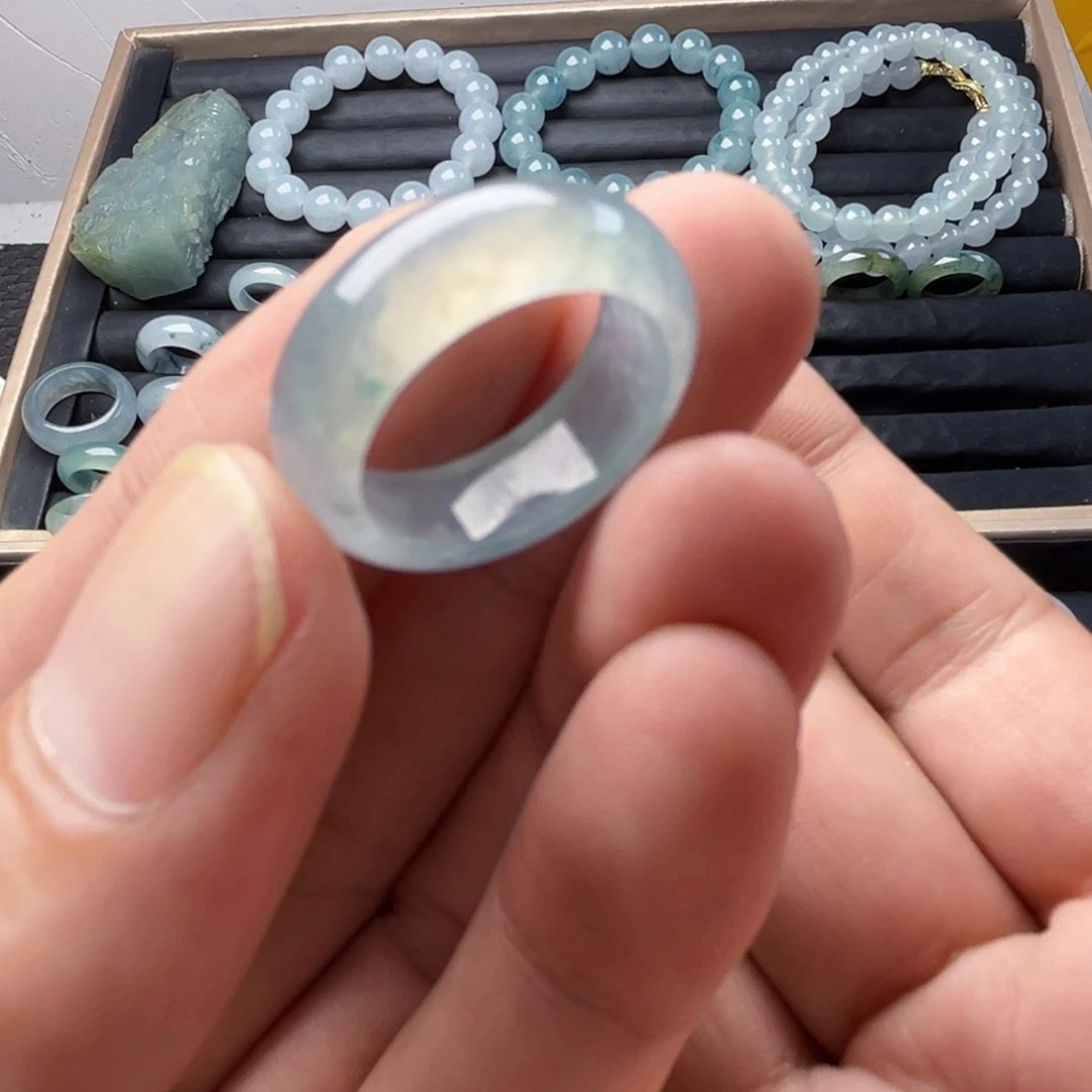 未镶嵌定制翡翠圈口15号