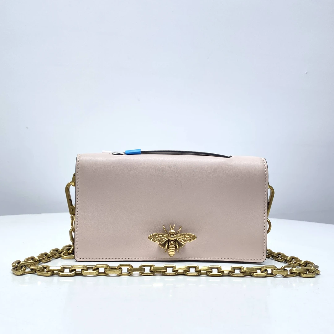 95新 DIOR/迪奥 玺越奢品 迪奥粉色小蜜蜂斜挎包 THHZ2821