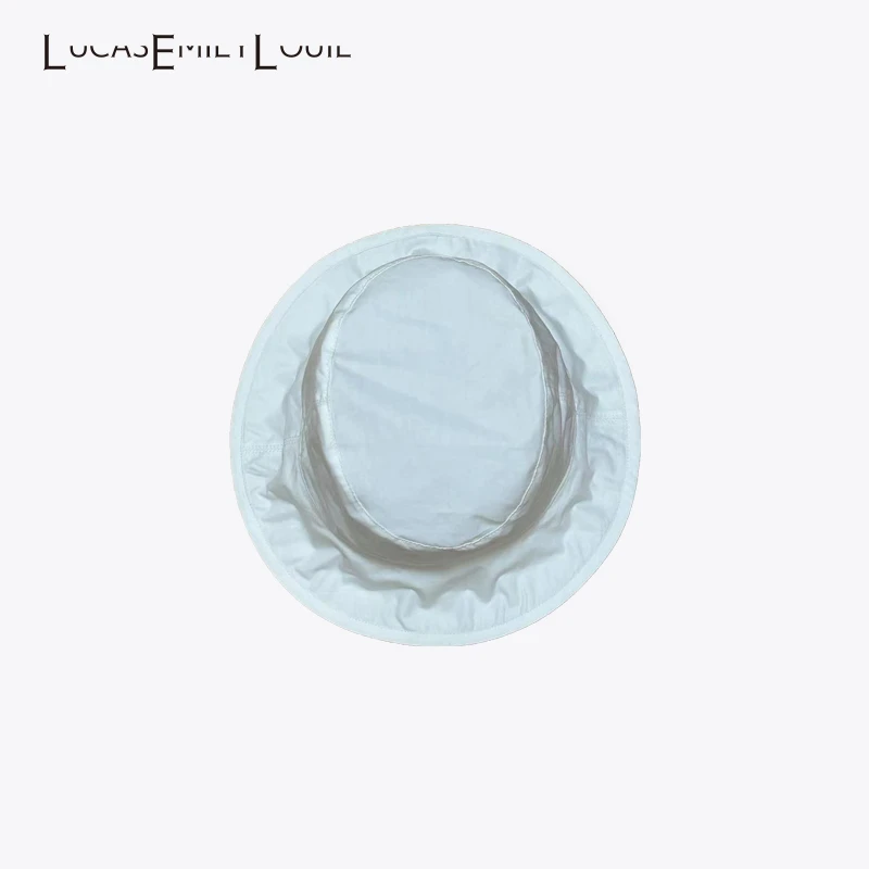 LUCASEMILYLOUIE 极简日系渔夫帽休闲百搭防晒盆帽2310076