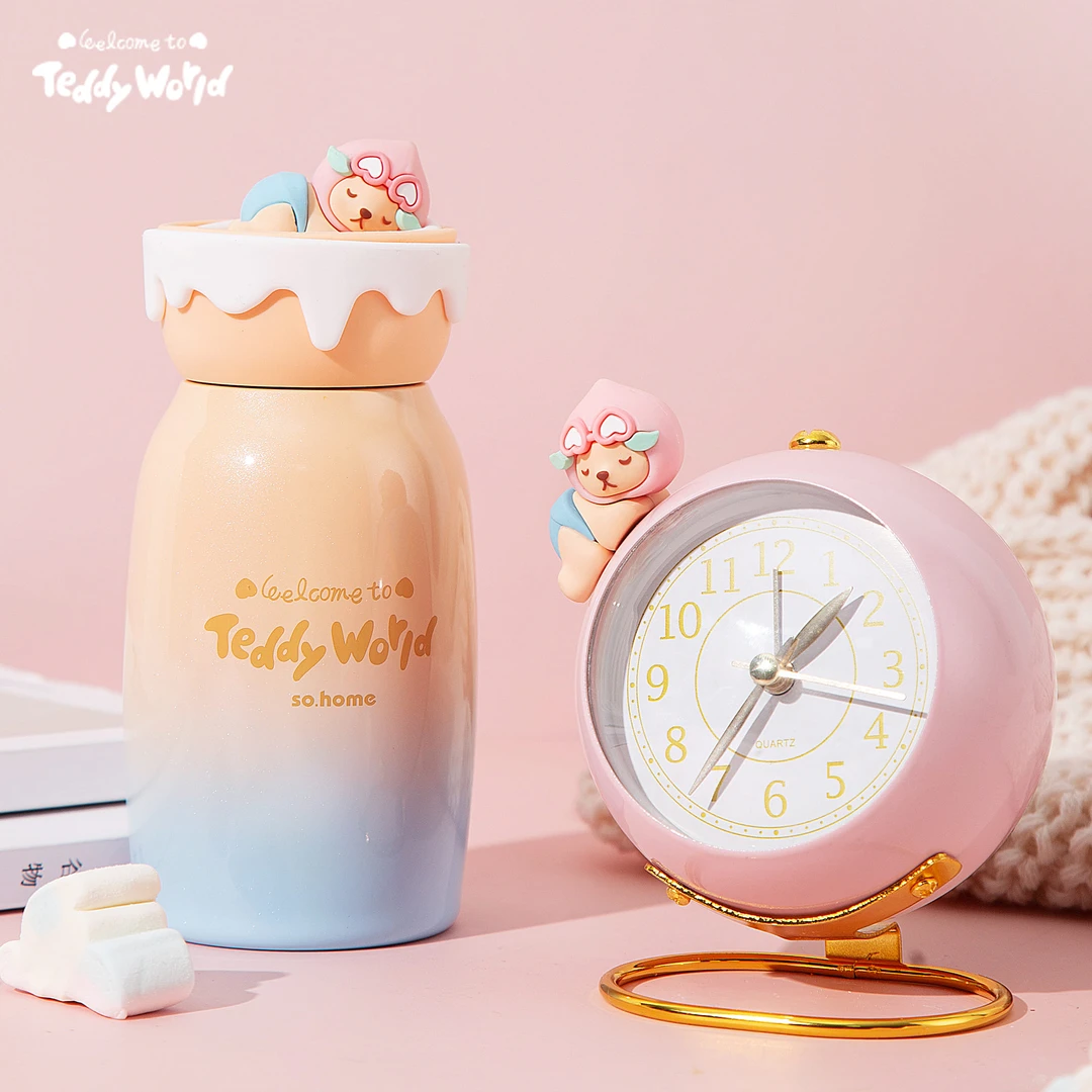 sohome泰迪珍藏不锈钢珐琅迷你保温杯便携磁吸玩偶C486-26