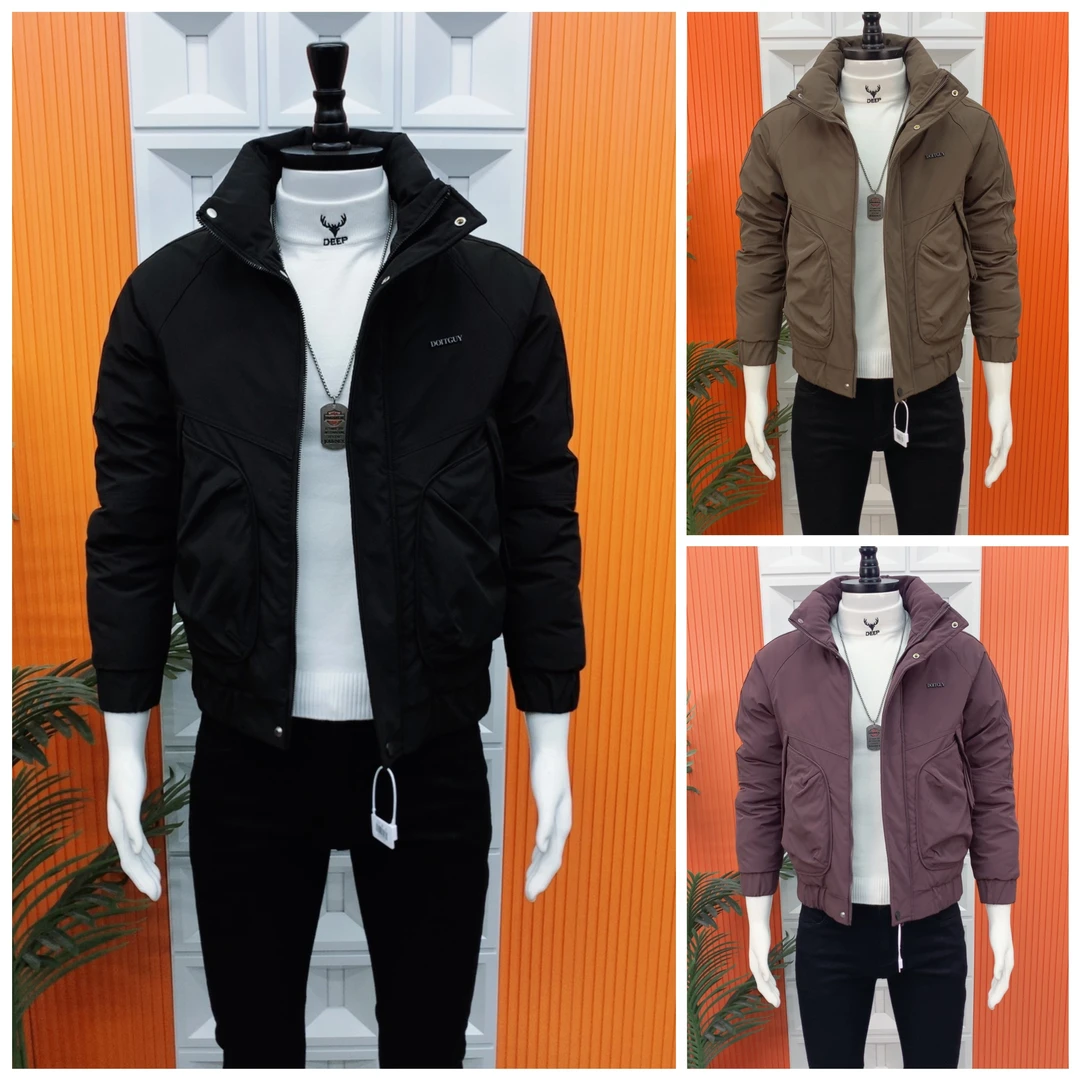 【冬季新品】潮牌痞帅时尚棉服男2025新款冬季修身立领棉衣外套0155