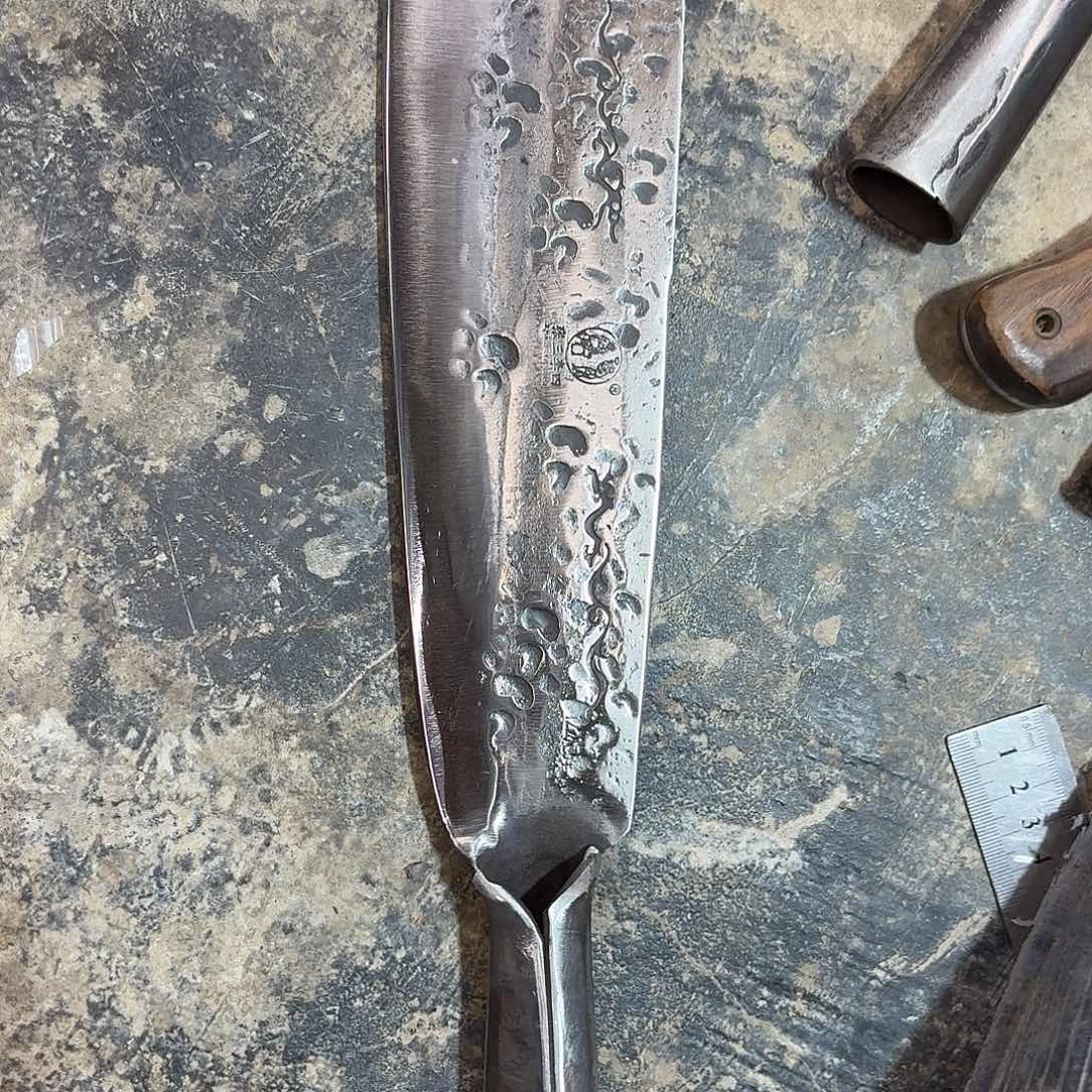 高碳锰钢云南阿老表手工锻打刀