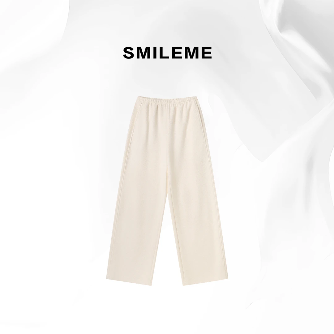 3-SMILEME【晨昏象限】休闲显瘦直筒宽松百搭休闲裤R5351002