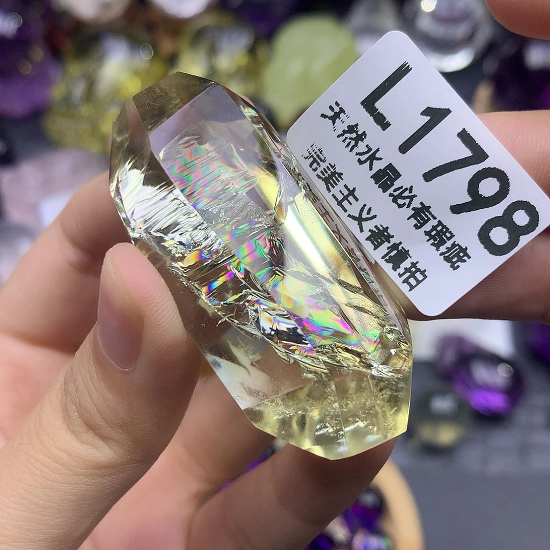 珠宝半成品水晶未镶嵌吊坠