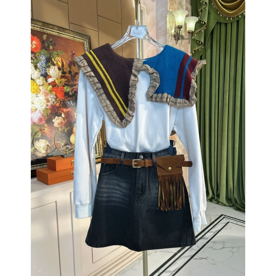 芙娜妮新款休闲洋气衣服女一整套穿搭气质显瘦女装套装F2511648