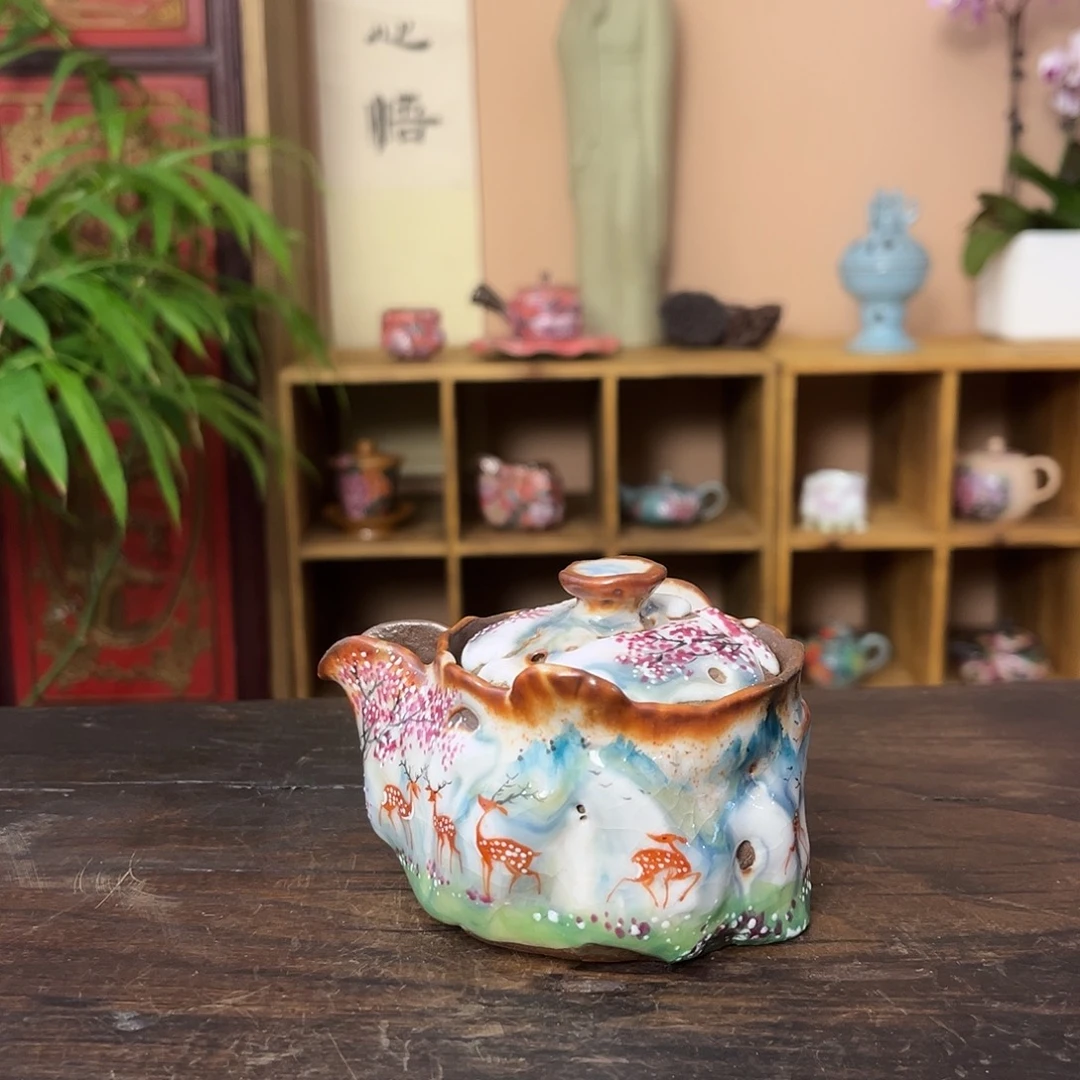 柴烧手工手绘陶瓷