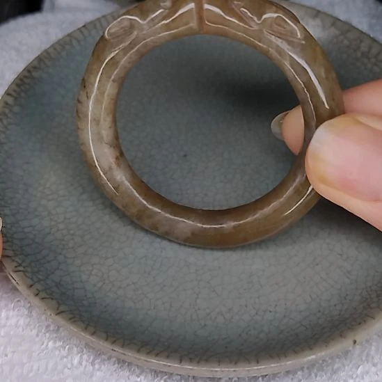 摆件开片瓷器瓷片摆件