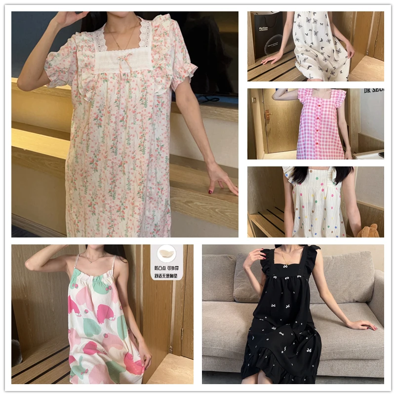 【品牌高货青沧1】高品质软绵绵女士睡衣裙家居服短袖裙春秋爆款
