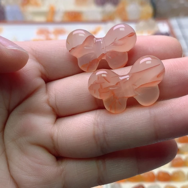 玛瑙/玉髓未镶嵌玛瑙龙纹蝴蝶结