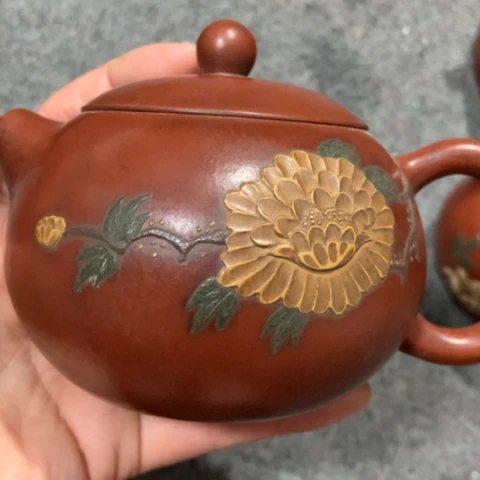霞***产茶壶紫砂陶瓷摆件工艺品