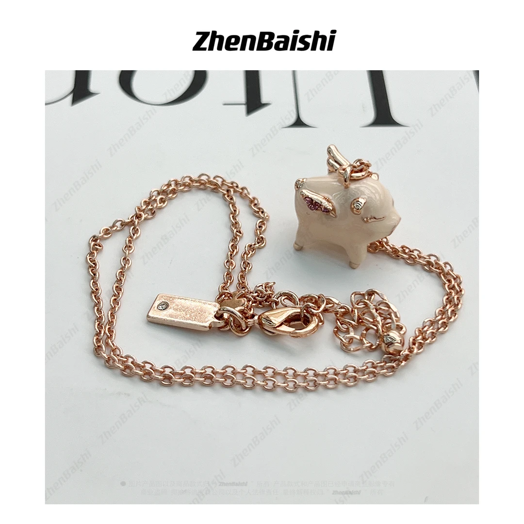 铜合金项链 时尚简约可爱小猪项链【20369】