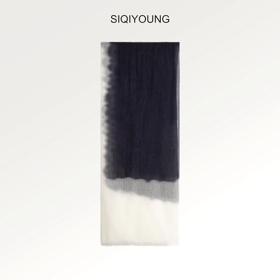 SIQIYOUNG 山色空蒙雨亦奇-晕染羊绒围巾