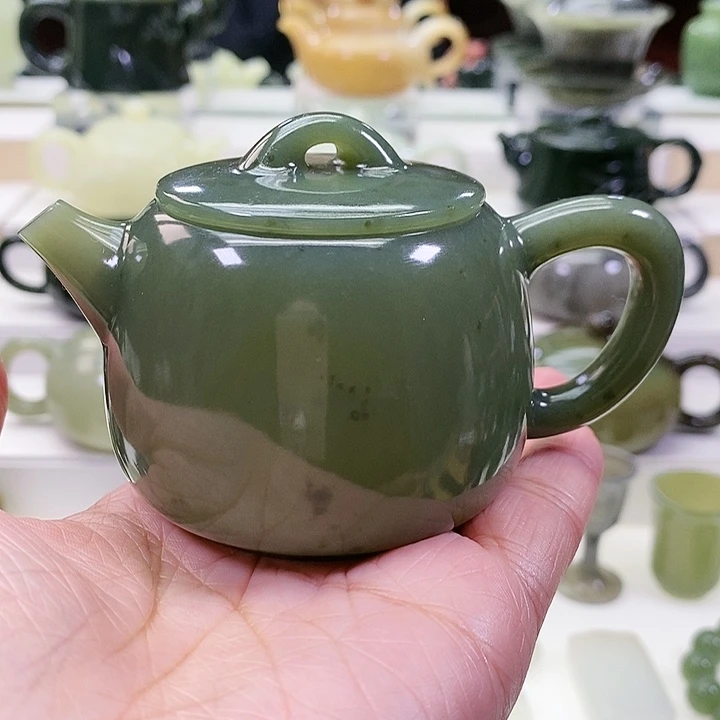 未镶嵌和田玉挂件茶壶120m l