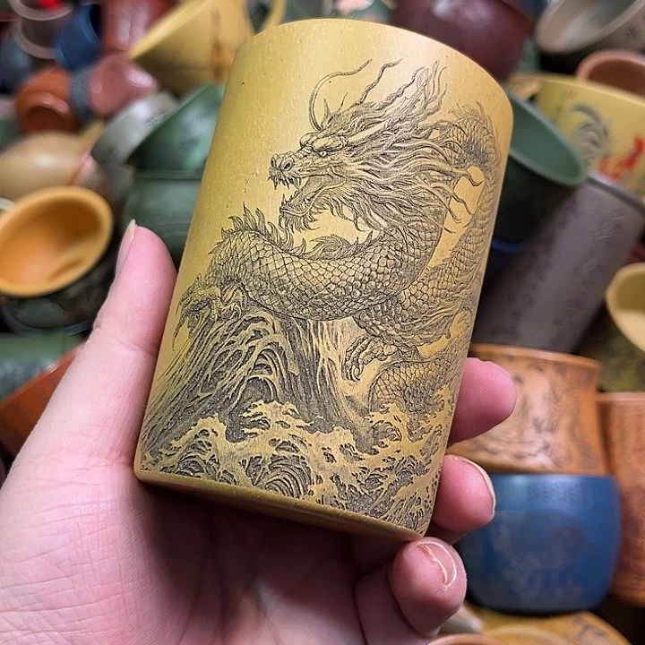 紫砂茶杯全手工紫砂主人杯