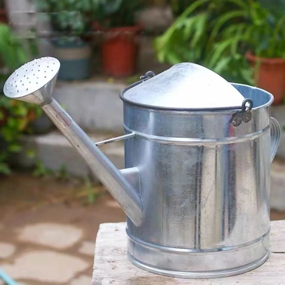 加厚镀锌不锈铁皮洒水壶浇花水壶洒水桶浇菜农用浇菜花洒喷头淋菜