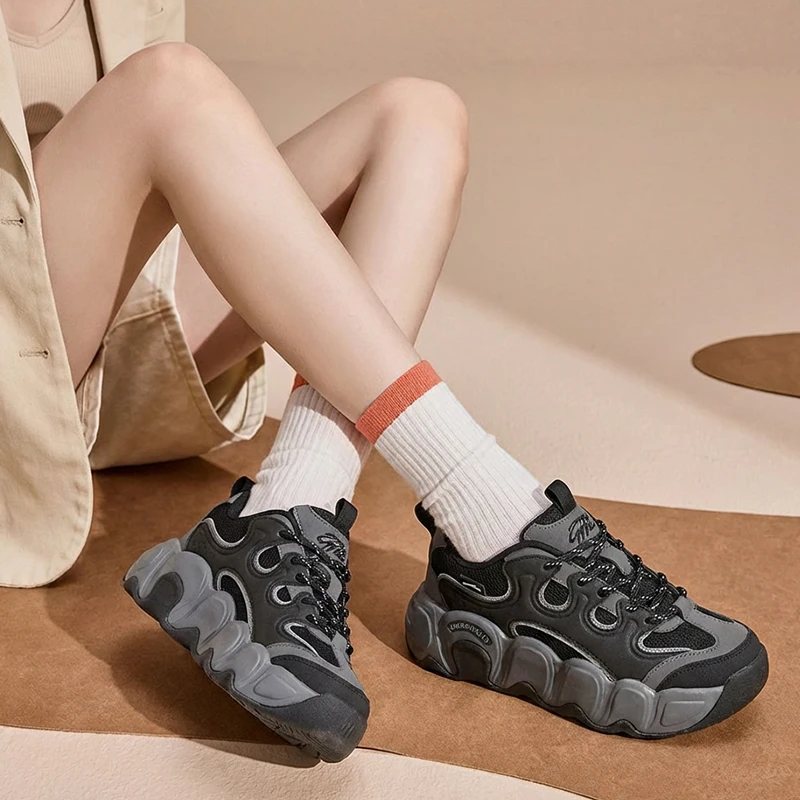 【可颂鞋】贵人鸟新年限定情侣面包鞋厚底运动休闲鞋复古老爹鞋男鞋