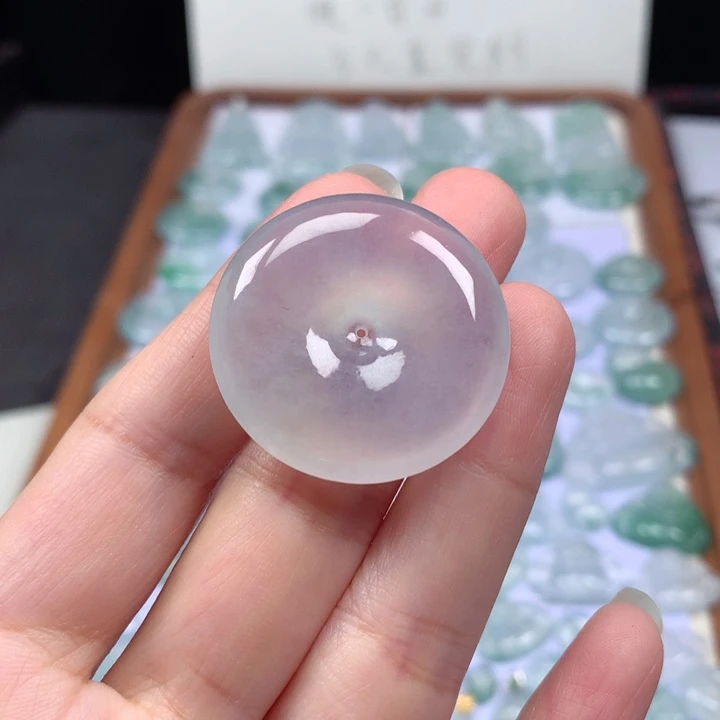 颈饰未镶嵌翡翠冰种大平安扣