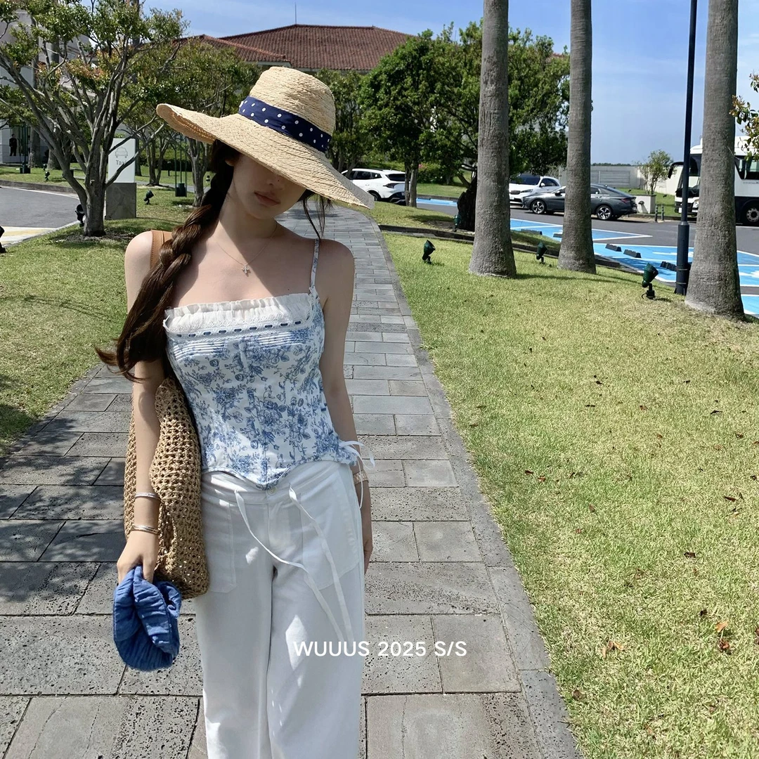 【反转魅力】精致全真鱼骨 收腰绑带胸衣  du家蓝楹花3210