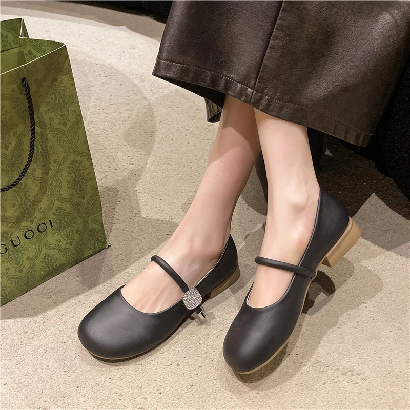 春季玛丽珍女鞋时尚经典低跟鞋吸汗防臭透气防水防滑耐磨法式浅口
