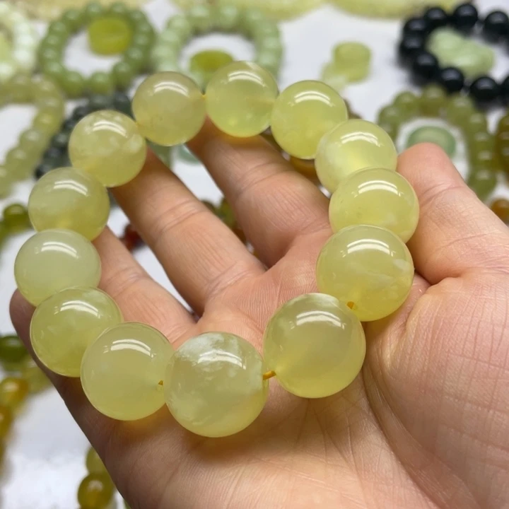 蛇纹石玉手串合金