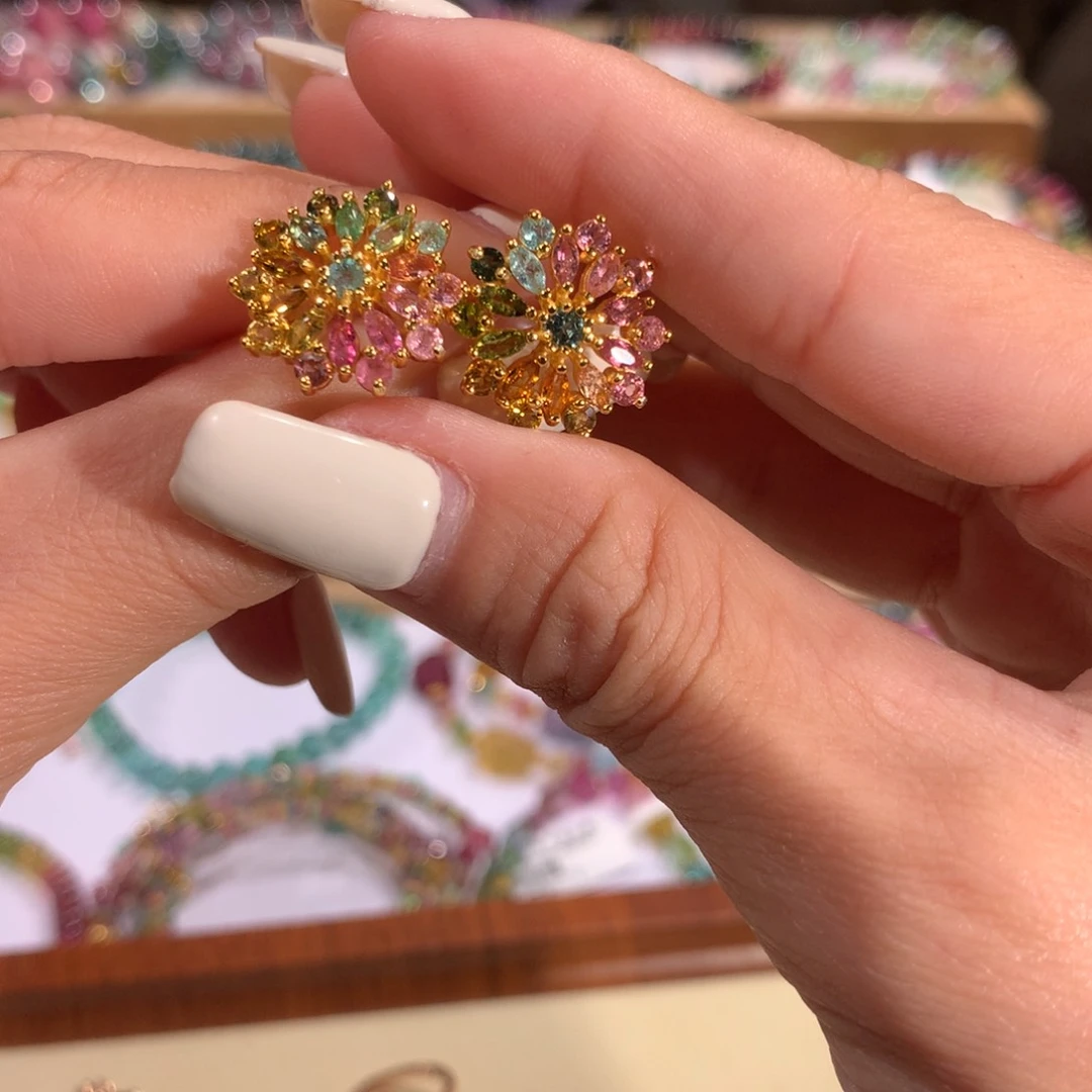 碧玺多样性发货一件银S925镶嵌