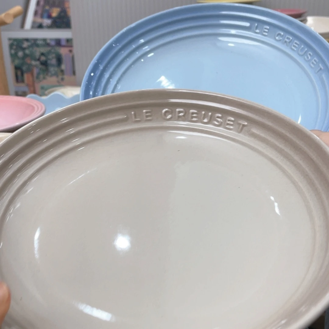 瓷片微瑕2个9英寸温哥华圆深盘