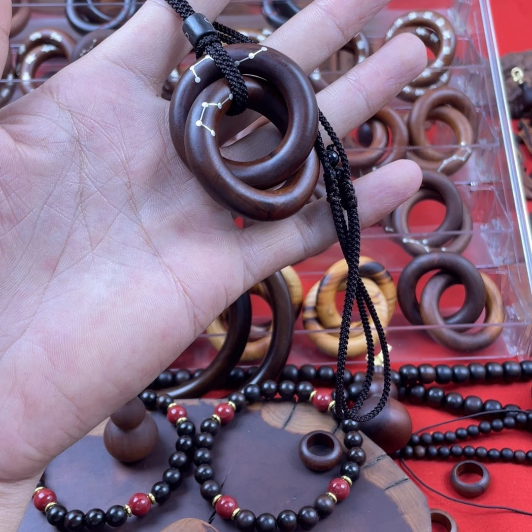 枣木卫*枣木老料镶嵌七星乾坤圈一物一拍