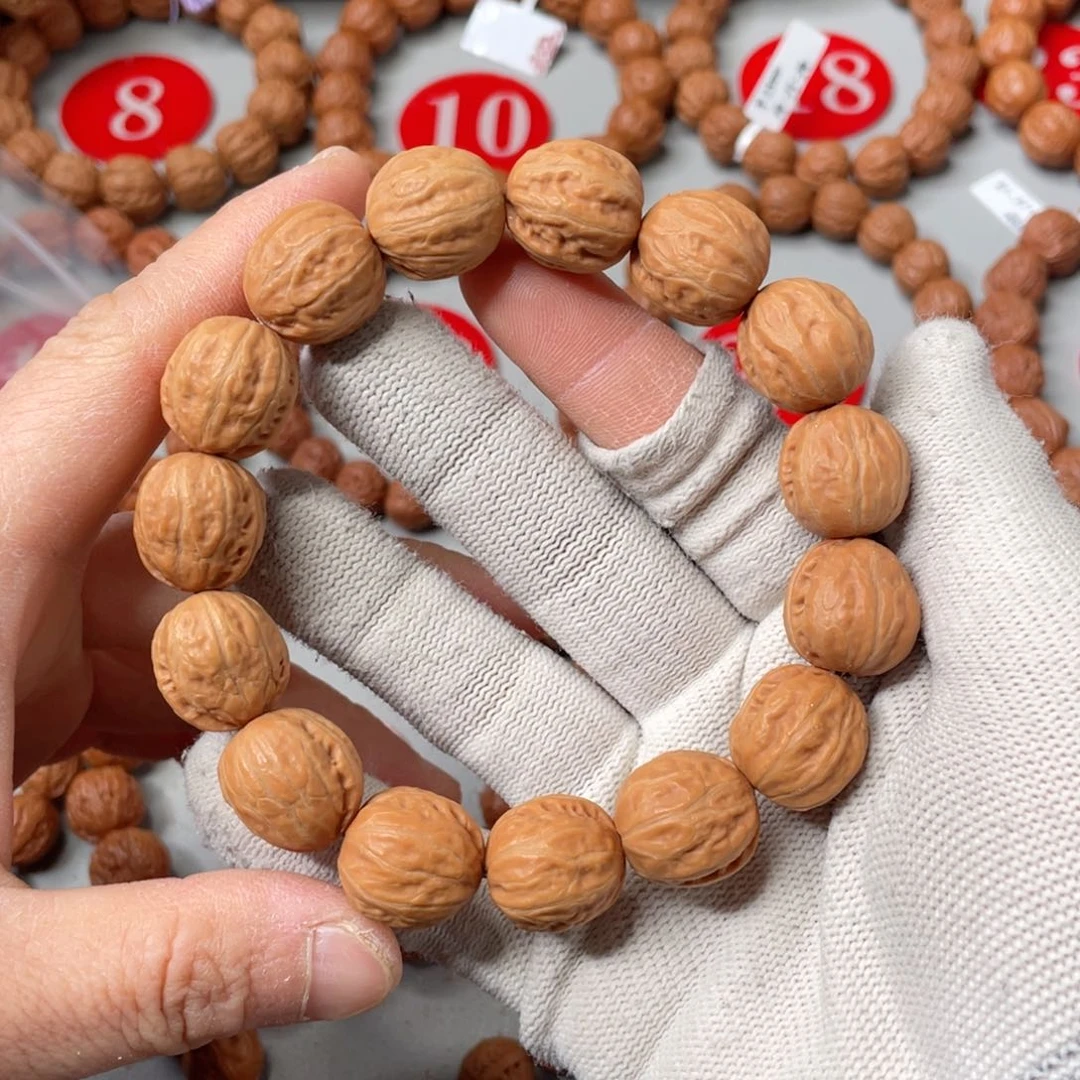 文玩核桃手串弹头小金蛋16mm