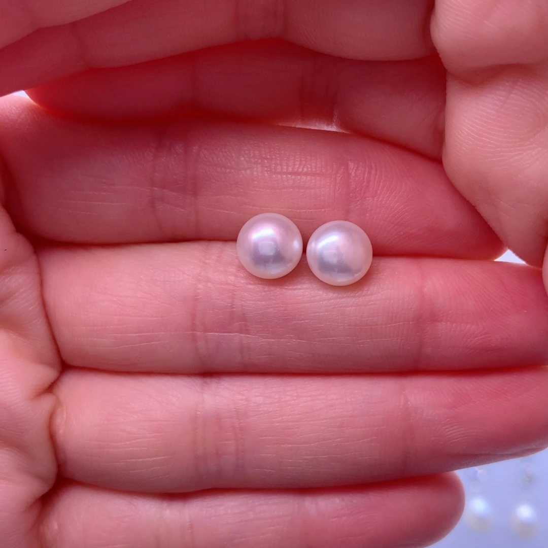淡水珍珠耳饰合金