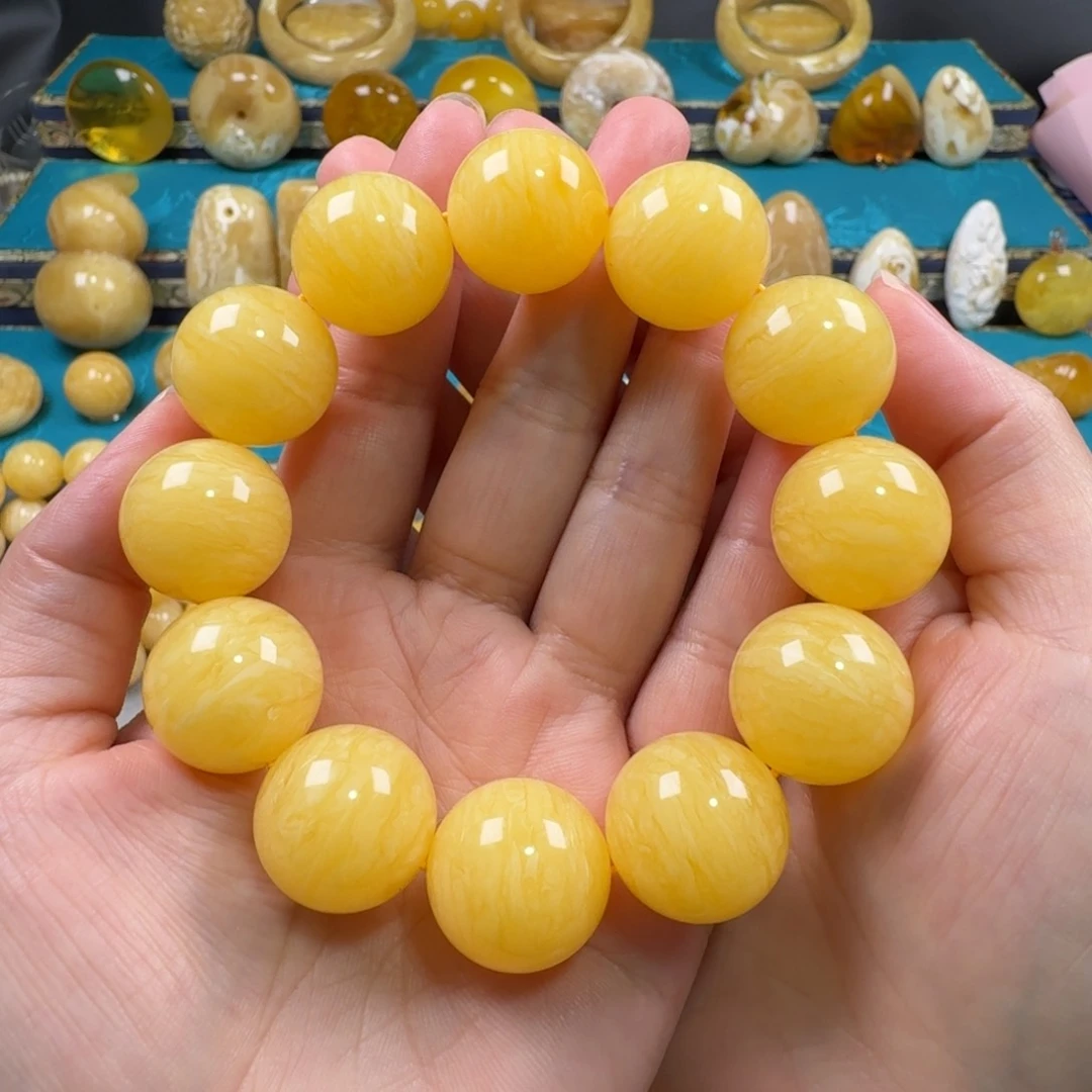 未镶嵌琥珀手链蜜蜡