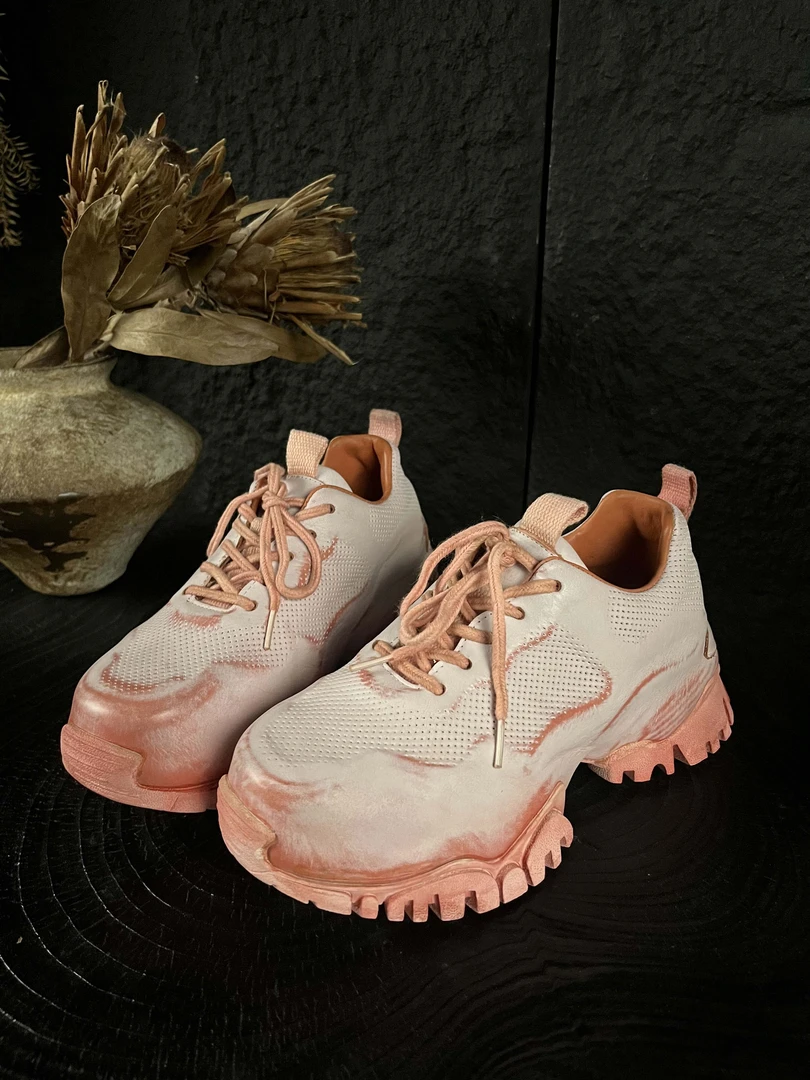 小辰手工女鞋（34-40码）5cm水洗马皮运动休闲老爹鞋