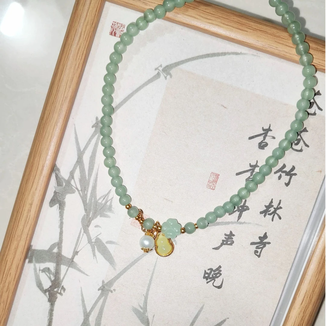 PL095高货和田玉晴水双圈约6mm