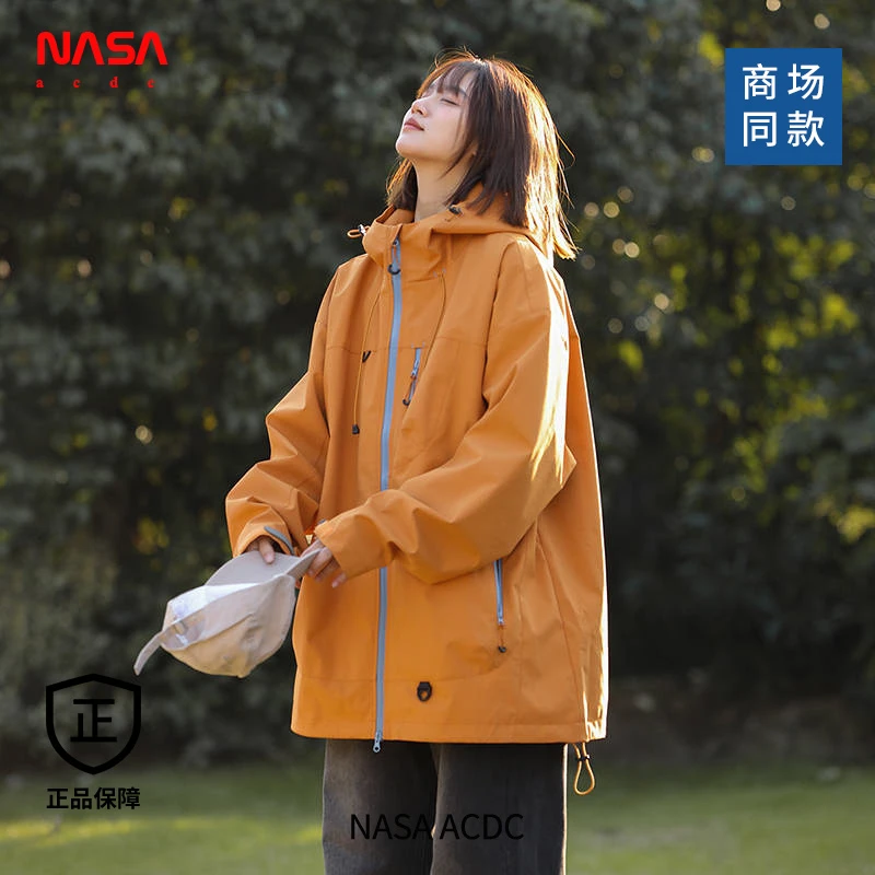 NASA ACDC美式新款潮流冲锋外套复古户外春季运动情侣登山服夹克