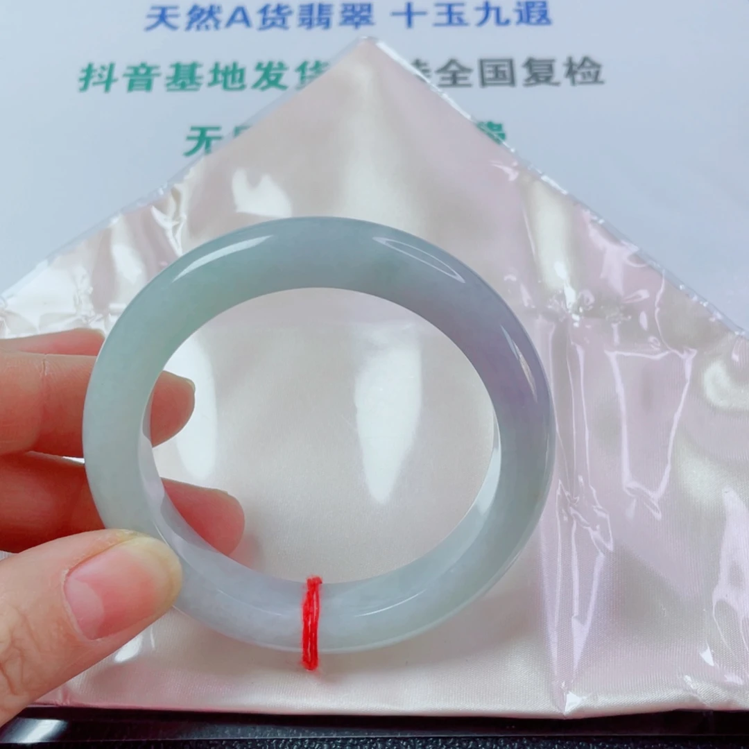 翡翠未镶嵌手镯圈口56宽12.5厚9.4