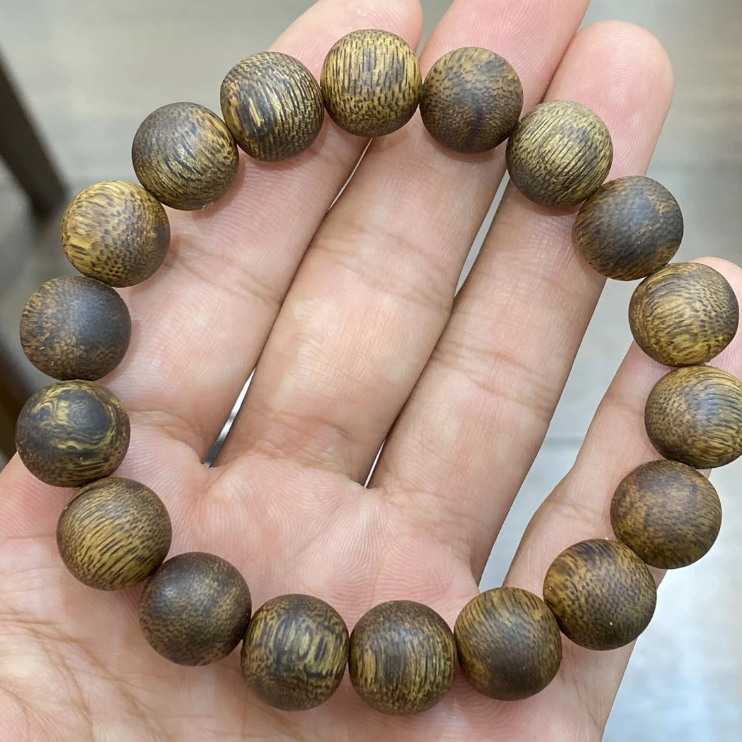 【佳哥严选】 J28873-海南乌身原叶沉香手串-12mm