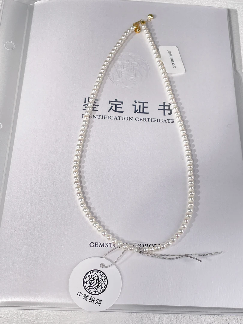 【mori girl】“极光洛神”小米淡水珍珠项链 3-4mm 18k金