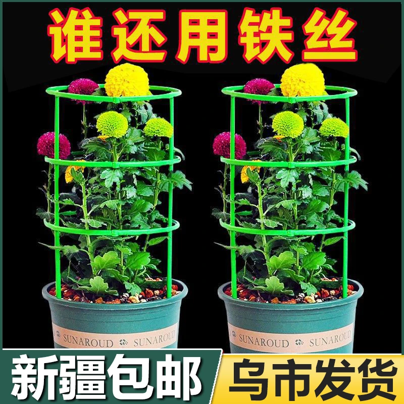新疆发货室内家用花卉支架拼接多层支撑圈爬藤架花架防倒伏支撑杆
