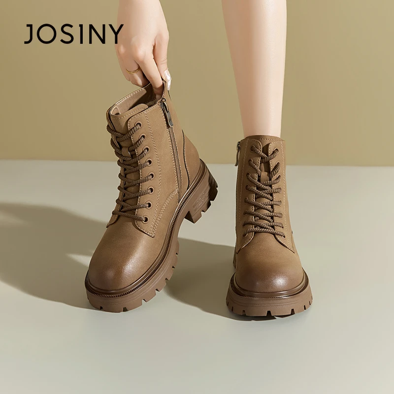 卓诗尼八孔擦色马丁靴2024冬季新款通勤久站不累脚时尚百搭女鞋