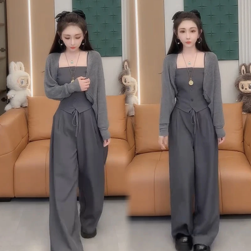 2025秋季新款时尚显瘦气质网红高档洋气女高级百搭宽松大码三件套