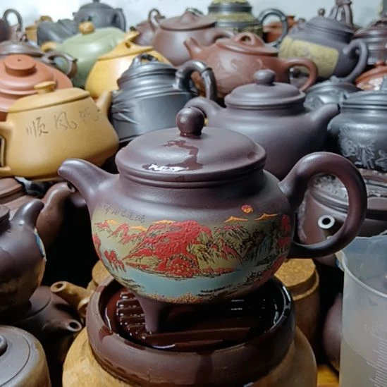 茶壶紫砂宜兴原矿底槽清柴烧手工400cc紫砂壶