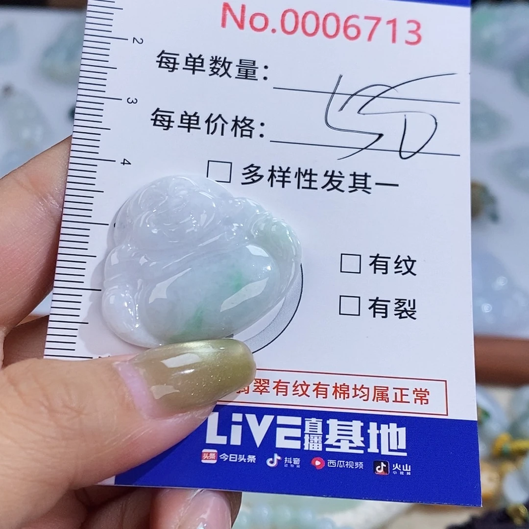 翡翠未镶嵌颈饰6713