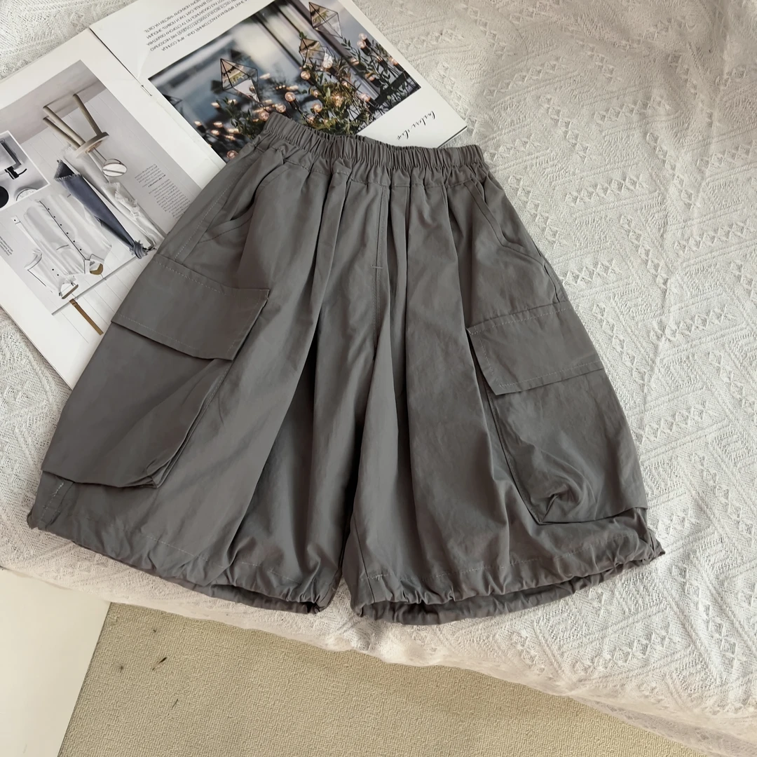 2025年夏季新款儿童短裤休闲百搭宽松时尚洋气80332灰色短裤