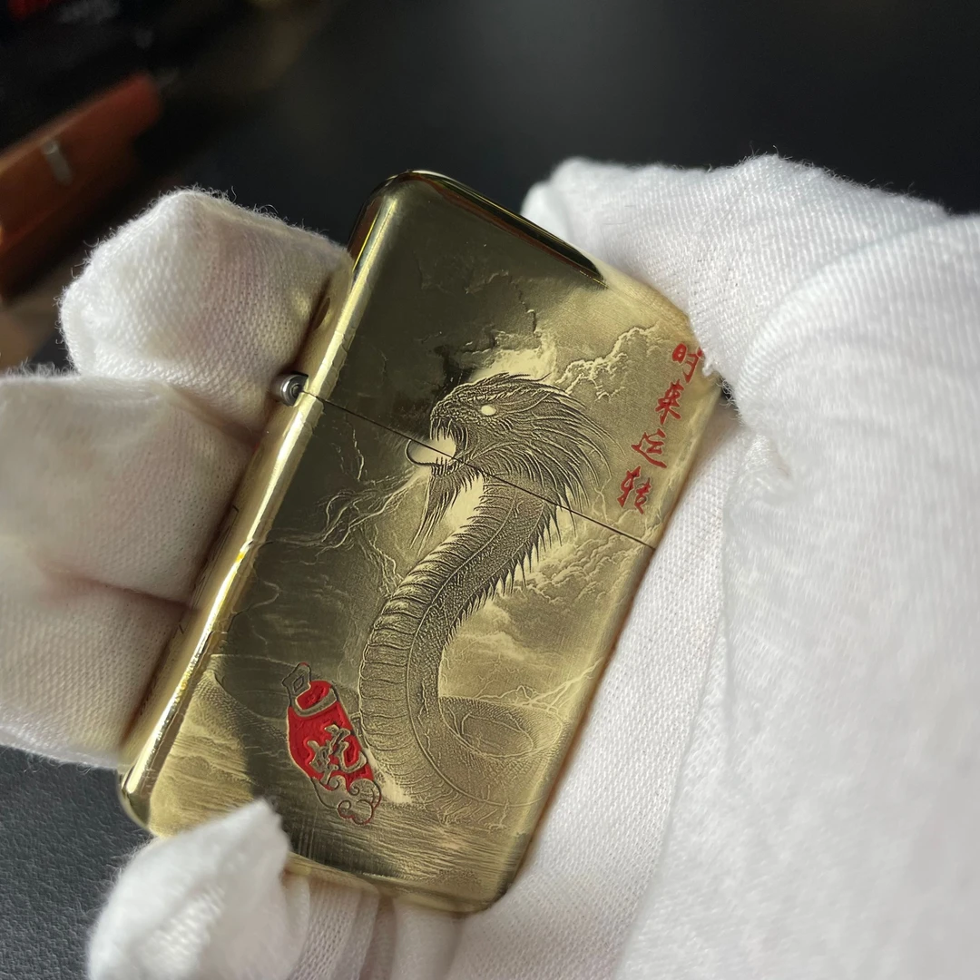 ZORRO佐罗790生肖蛇原铜填砂守护神密封打火机山海经异兽