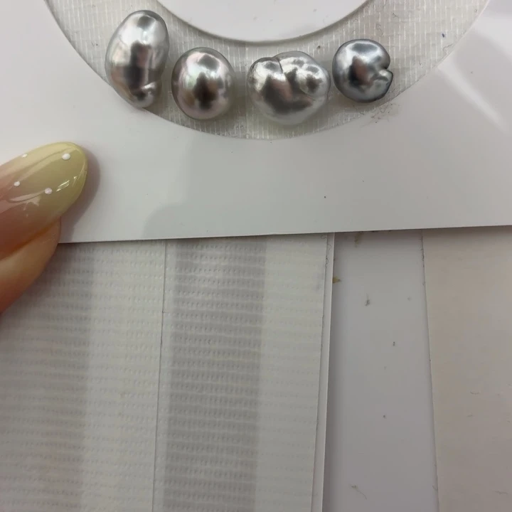 海水珍珠裸珠海水珍珠大溪地铂金灰keshi裸珠