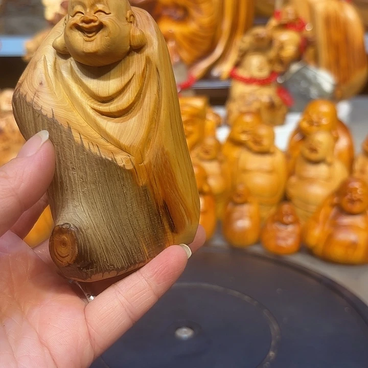 柏木太行崖柏弥勒佛