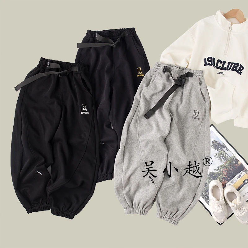 吴小越W1517童装男童裤子秋款儿童长裤男孩卫裤休闲运动裤