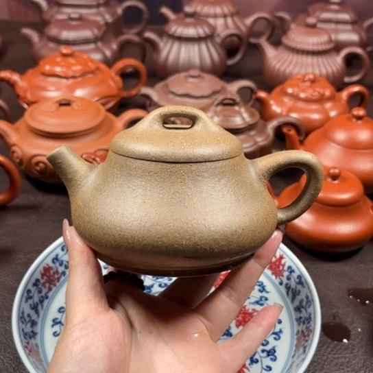 茶壶紫砂小****叔原矿青降坡泥240毫升