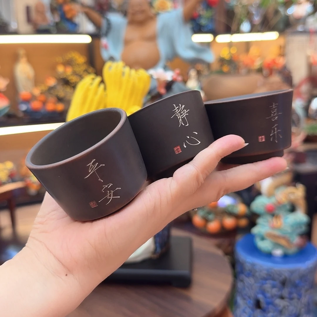 陶瓷手刻杯子陶艺