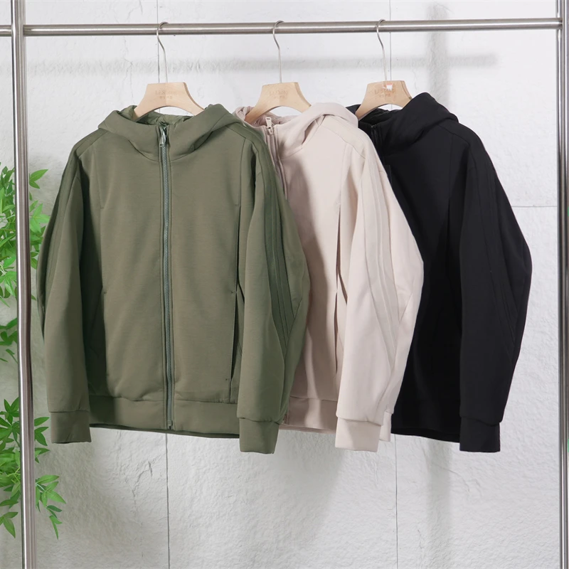 冬季男士保暖厚款纯色卫衣鸭绒外套时尚百搭休闲连帽羽绒服JXF066